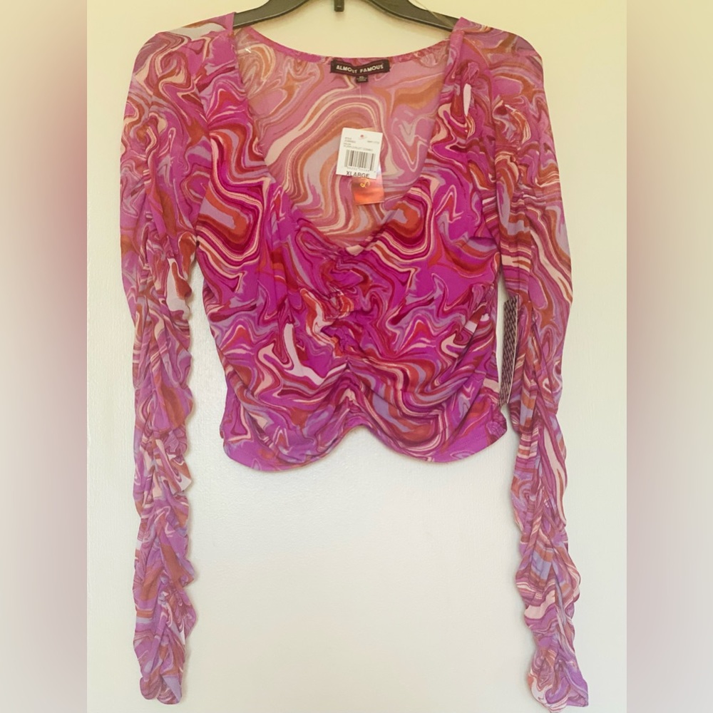 Beautiful Pink/Purple Almost Famous dressy shirt